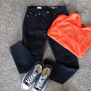 GAP 1969 Girlfriend Black Jeans